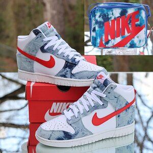 Nike Dunk High Washed Denim and Nike Hard Shell Lunch Box